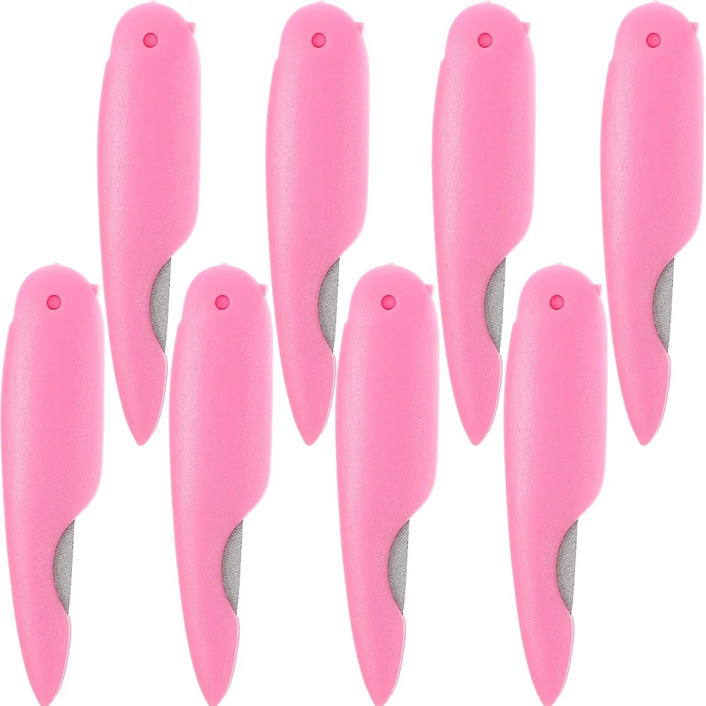 

8 Pcs Folding Nail File Finger Fingernail Tools Bulk Files Curved Professional Trim