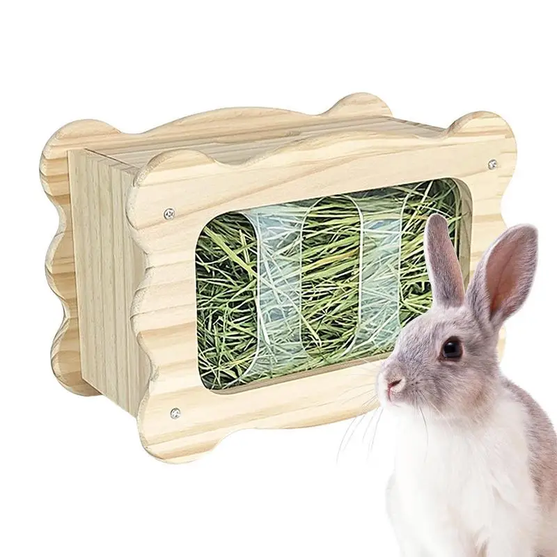 

Rabbit Hay Feeder Hay Manger Small Animal Food Feeder Rack Grass Basket Food Bin Bowl For Chinchilla Pet Supplies