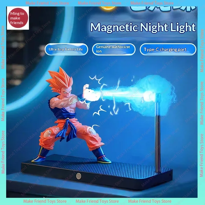 Dragon Ball Z Goku Magnetische Led Lampe Kamehameha Welle Licht Anime Nachtlicht Stimmung Licht Schreibtisch Dekor Für Japanische Anime Fans Geschenke – Detail 1
