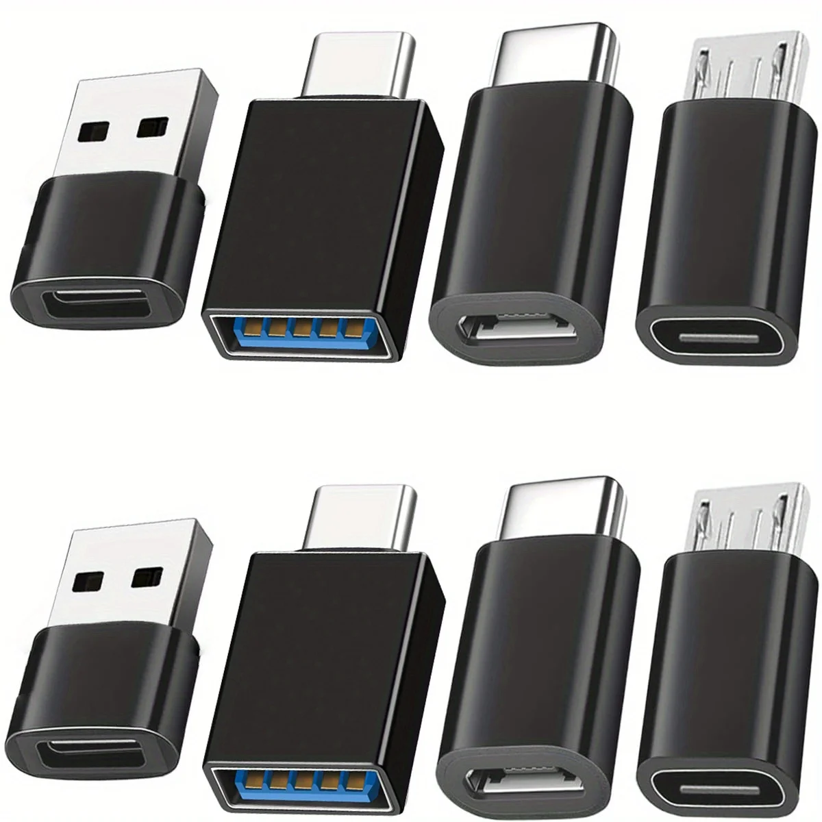 8-Pack USB 3.0 Tip C Dişi - USB Erkek Adaptör OTG Mikro USB - USB-C Dönüştürücü Konektörü Dizüstü Bilgisayar Akıllı Telefon için