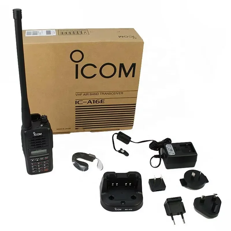 오리지널 VHF 항공대 Icom IC-A16e 휴대용 무전기, 비행기용 통신 항공 무전기