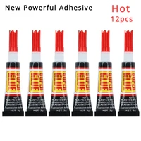 Super Glue กาวซุปเปอร์เหลวสําหรับไม้กาวอีพ็อกซี่ 502 ทันทีโปร่งใสอีพอกซีเรซิ่นเครื่องเขียน Shop ยาง 1/3/6/12 รายการ 1