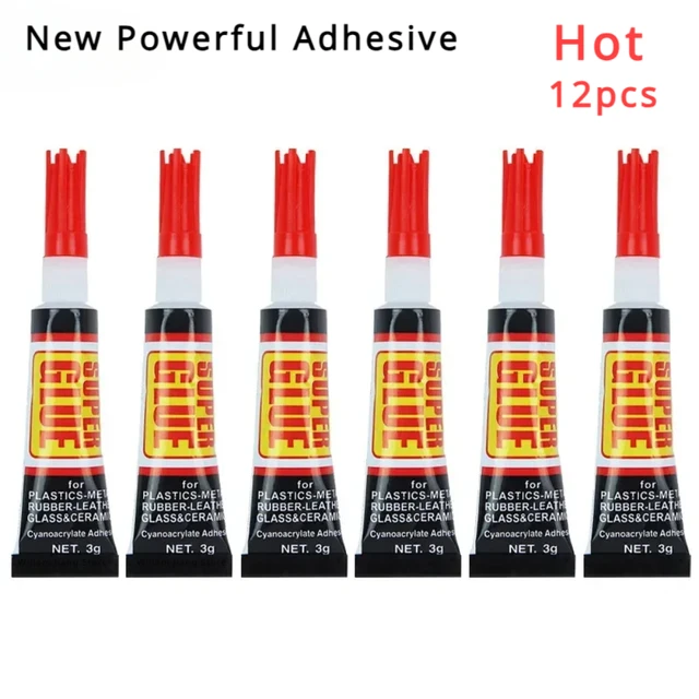 Super Glue กาวซุปเปอร์เหลวสําหรับไม้กาวอีพ็อกซี่ 502 ทันทีโปร่งใสอีพอกซีเรซิ่นเครื่องเขียน Shop ยาง 1/3/6/12 รายการ 1