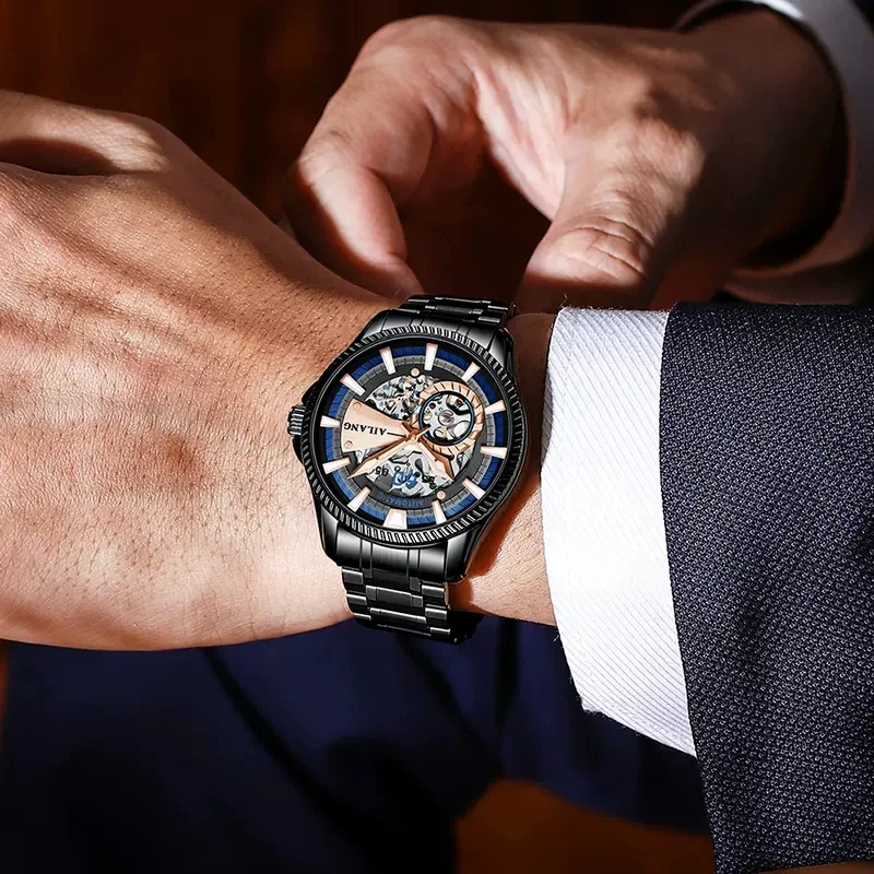 AILANG Men es Top Luxury Automatic Mechanical Wrist es Luminous Stainless Steel Sports Men_voghion.com