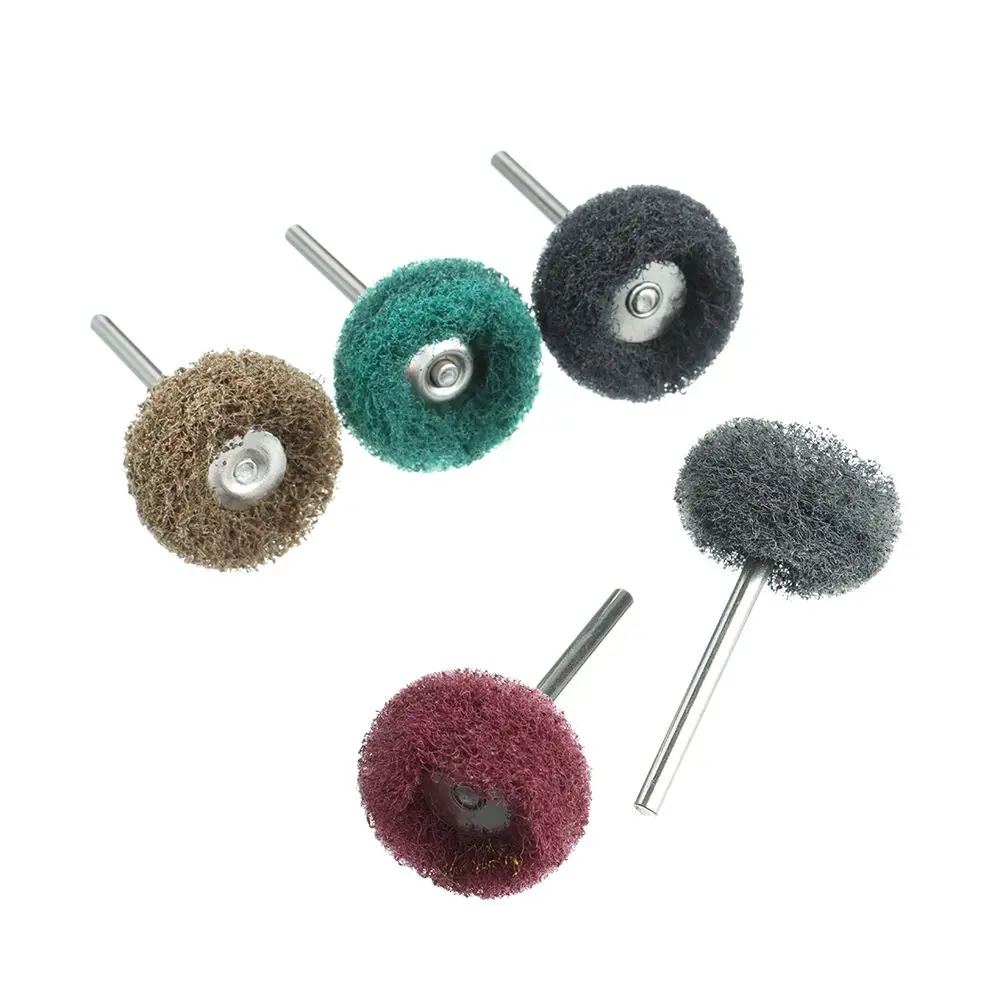 10pcs Abrasive Sanding Grinding Nylon ing Polishing Wheel Drill Abrasive Brush with 3mm Shank For Dremel Rotary Tools