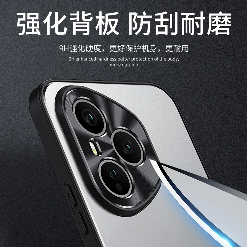 Enhanced Metal Camera Frame Protection Case with Aluminum Alloy Frosted Back & Shockproof Bumper Cover