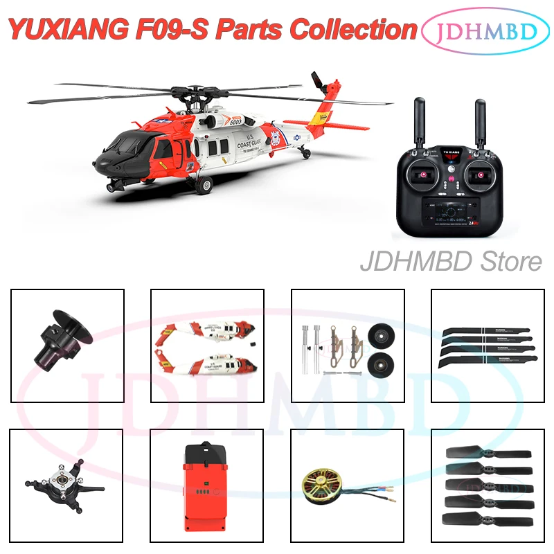 YUXIANG F09S 6CH RC Helicopter GPS All spare parts Shell Battery Remote control Paddle Blade
