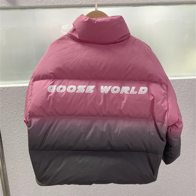 Winter Boys Girls Stand up collar gradient down jacket Child Warm Coat 4-14 Outerwear