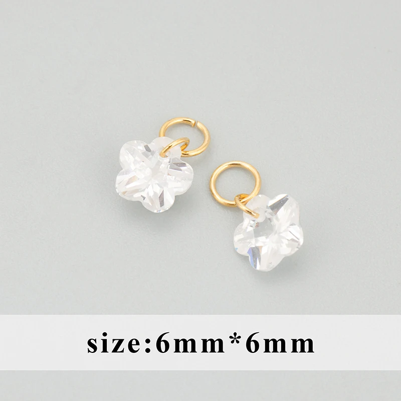 GUFEATHER, 10 Stück/Los, MH78A, Schmuckzubehör, Edelstahlringe, Zirkone, handgefertigt, Charms, Schmuckherstellung, DIY-Anhänger – Detail 2