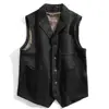 Corduroy Men Vest Cotton Light Brown New Style Notched Lapel Solid Color With Pockets Gilet For Male Clothing жилетка 5