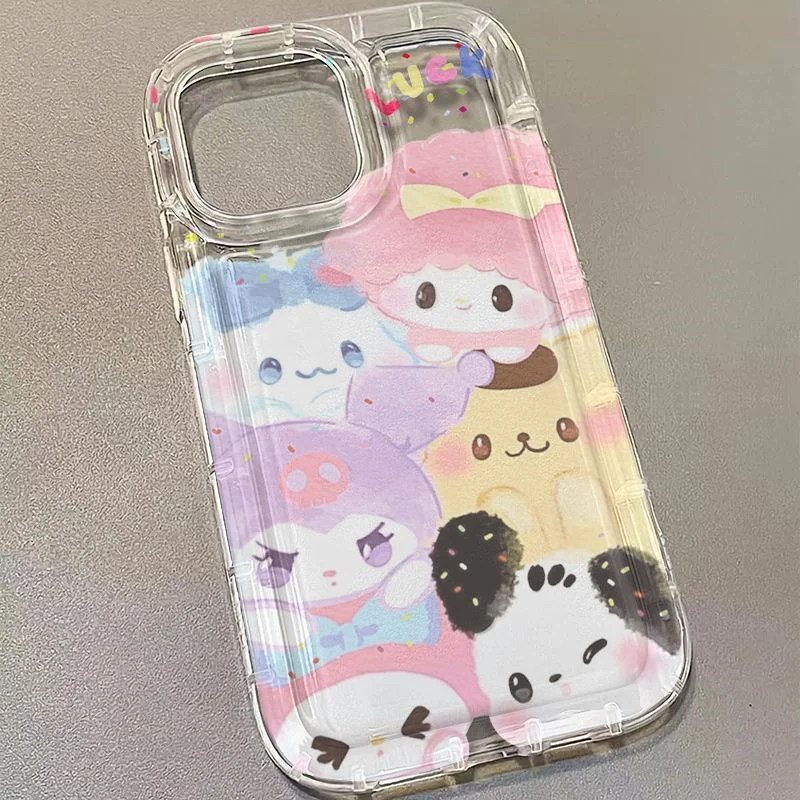 thumbnail image 1 of Kuromi-funda transparente de Hello Kitty para iPhone, carcasa trasera a prueba de golpes para modelos 15, 14, 13, 12, 11 Pro Max, XR, XS, X, 8, 7, 6, 6S Plus, SE 2020, 1 of 5