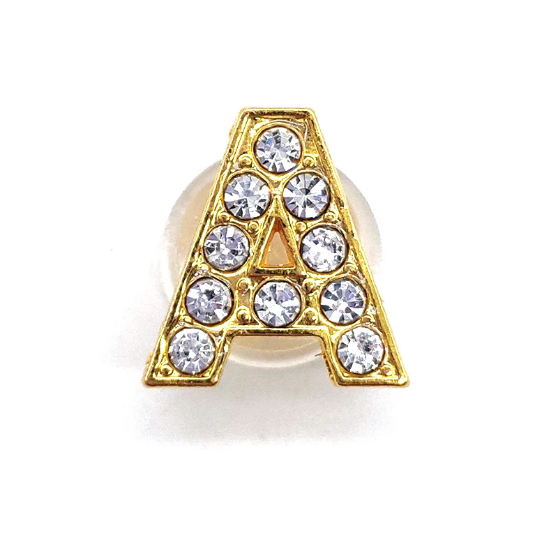 1-26 יחידות אותיות זהב מתכת תכשיטי נעליים אביזרים גן קישוטים לילדים מתנות לחג המולד ולחג המולד