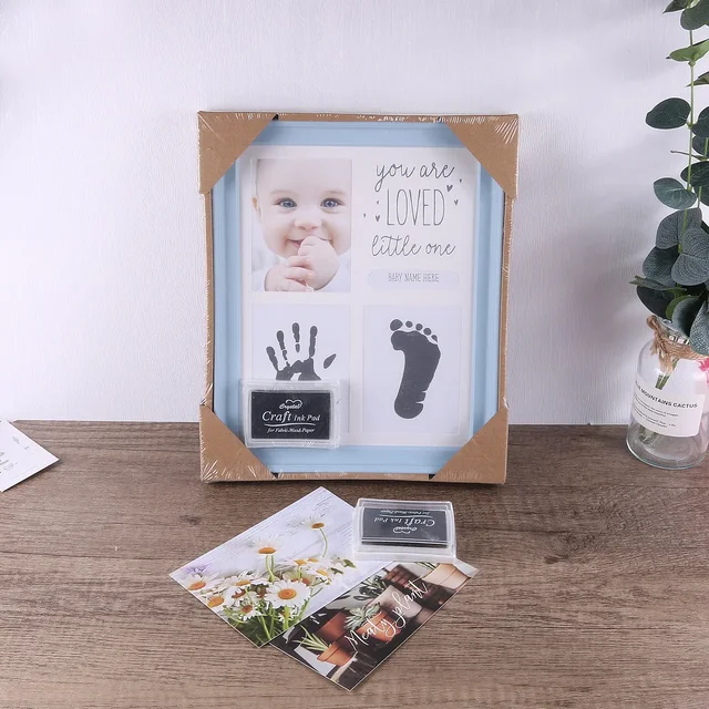 소중한 아기의 순간을 영원히 간직하는 신생아 손 및 발 프린트 사진 프레임