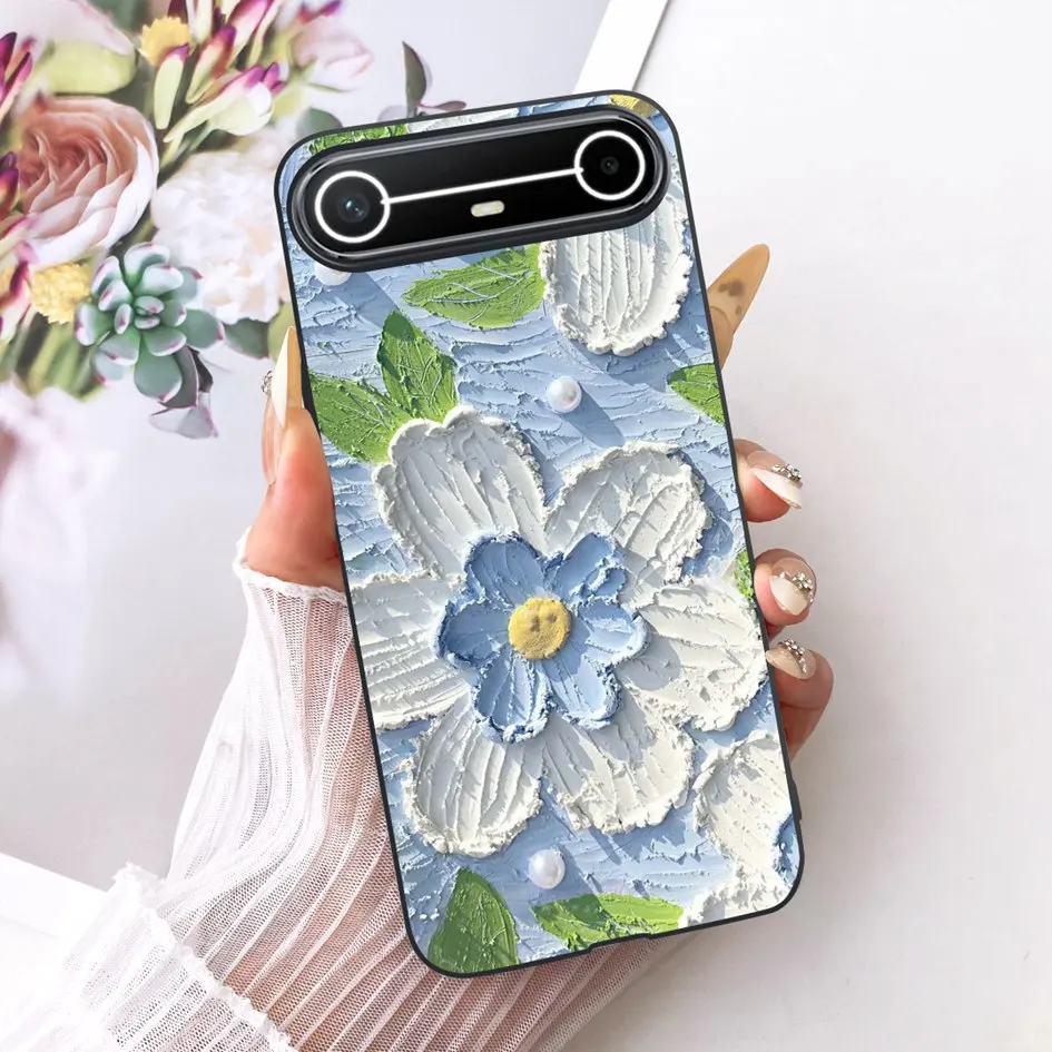 New Fashion Flower Bowknot Soft Silicone Protective Bumper Case - Slim Design