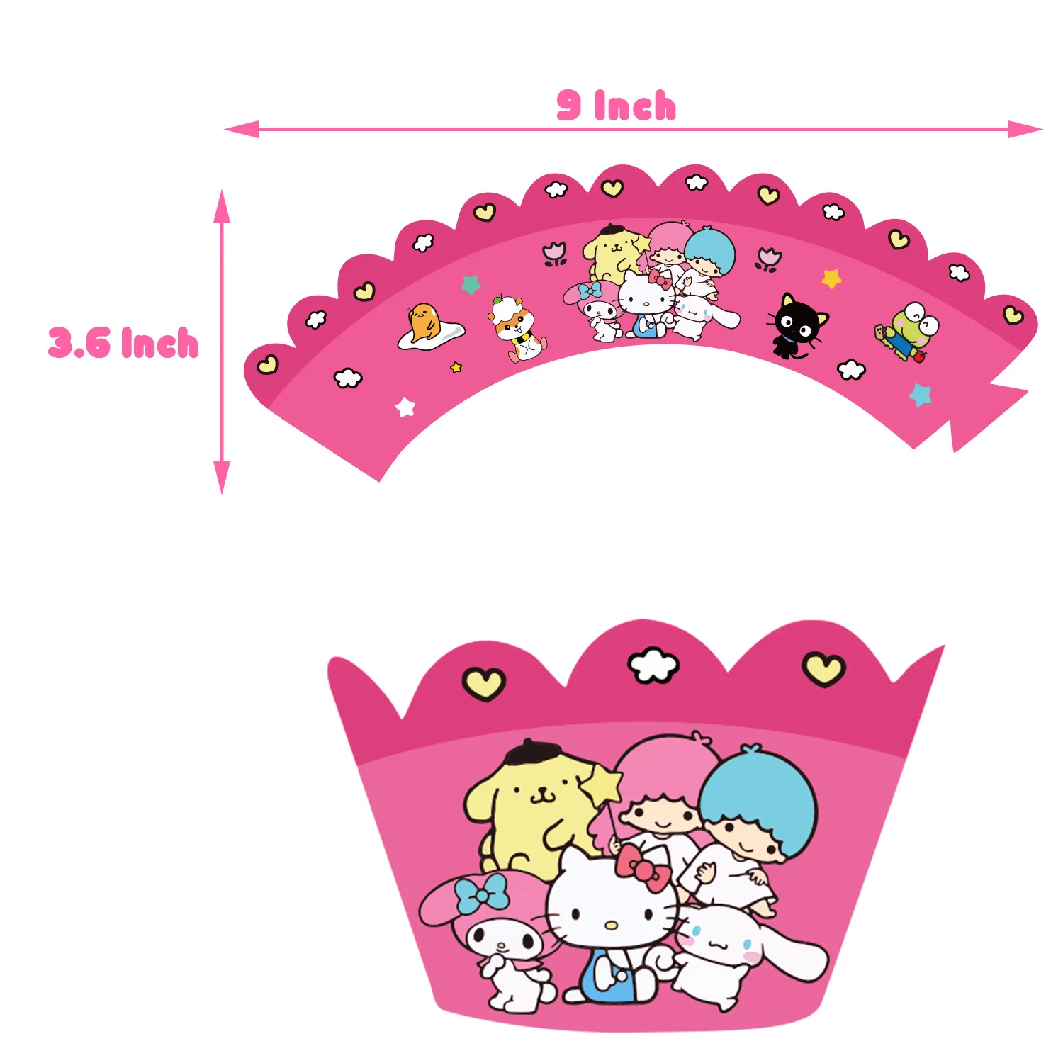 Free Printable Hello Kitty Cupcake Toppers Template
