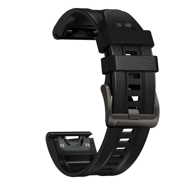 Watchbands For Garmin Fenix 7 7X 6 6X Pro 5 5X Plus 3HR Smart Watch Leather+Silicone Quick Easyfit Wrist Straps Bracelet