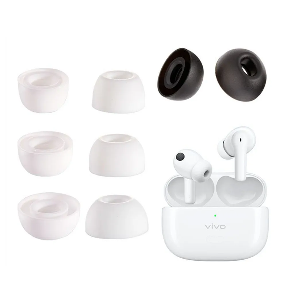 

6pcs Earbuds Tips for VIVO TWS 2 2E Wireless Earphone Accessory Kits Eargels Ear Buds Tips Caps Silicone Earcaps Cover Eartips