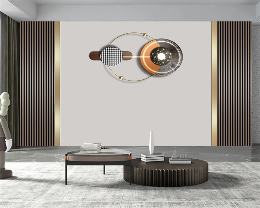 beibehang Customized grid TV background light luxury lines living room geometric elk film and television wallpaper papier peint beibehang customize the new modern visual space office simple and atmospheric geometric architectural wallpaper papier peint