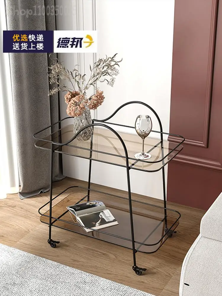 European-style wine cart trolley hotel dining cart creative coffee table living room trolley dining home mobile