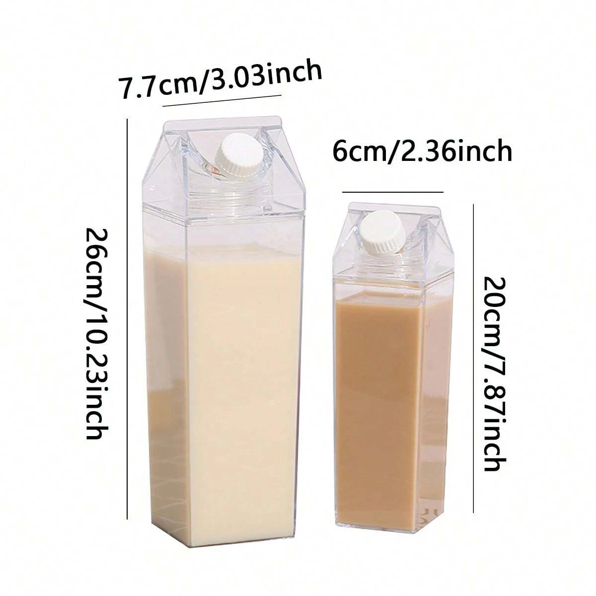 1pc-square Milk Cup can be rotated to seal fresh milk storage bottles