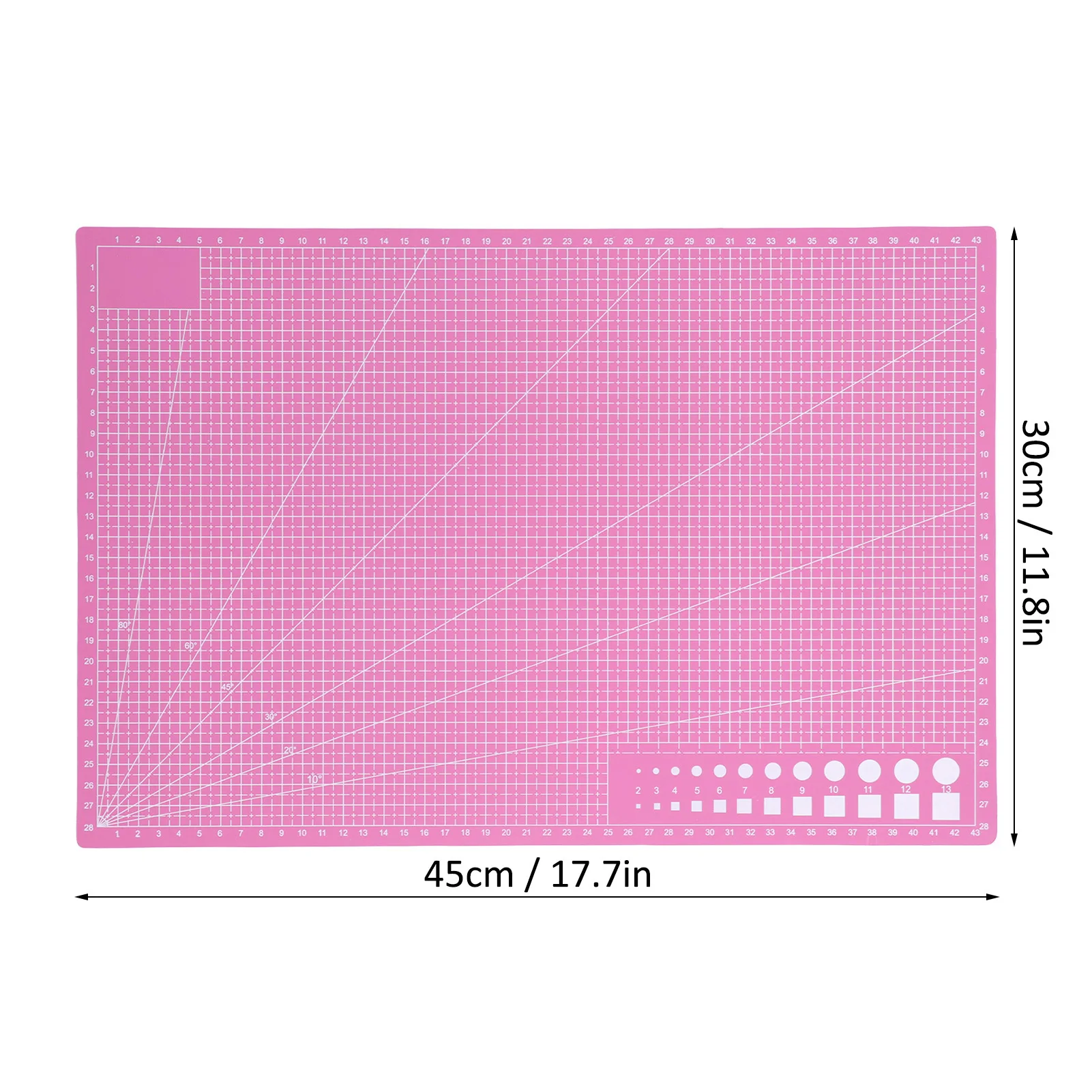 Self Healing Cutting Mat, Three Layer Craft Mat Pink Double Sided Scale for  Quilting for Sewing for Scrapbooking 