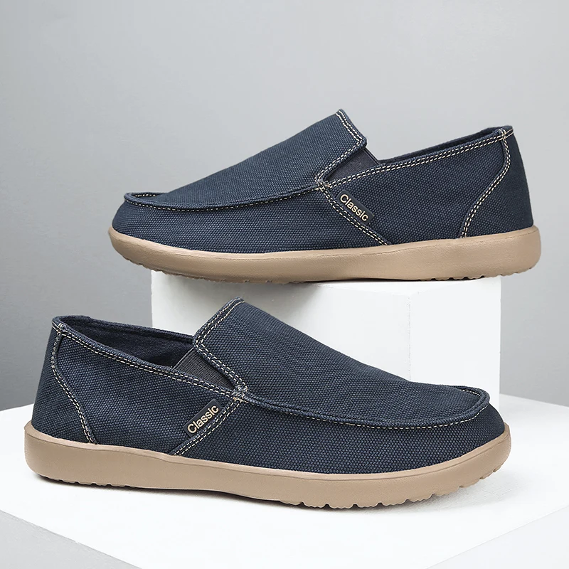 Fashion Men's Sneakers Canvas Breathable Men's Walking Driving Shoes Comfortable Outdoor Men Flats Casual Shoes Tenis Masculino 3