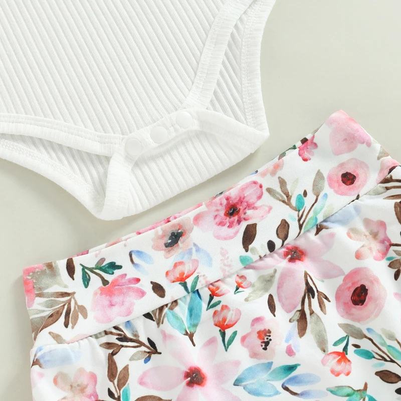 Infant Baby Girls Sleeveless Romper Shorts Set