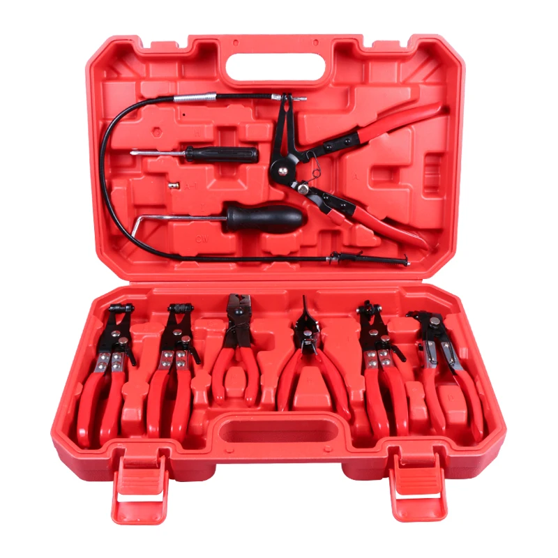 9PieceNewestUniversalHoseClampRingClampSetFlexibleCable