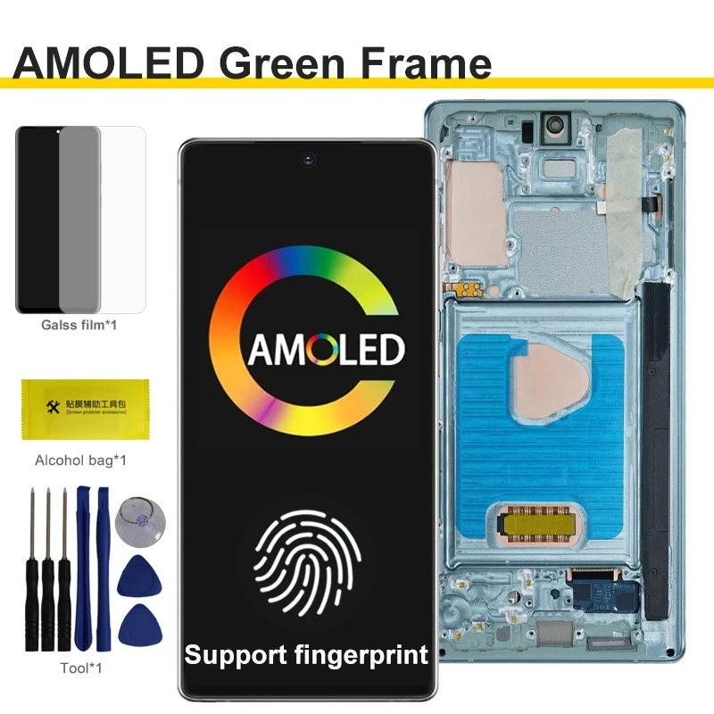 شاشة سامسونج نوت 20 الاصلي متوفر مع اطار أيضاً