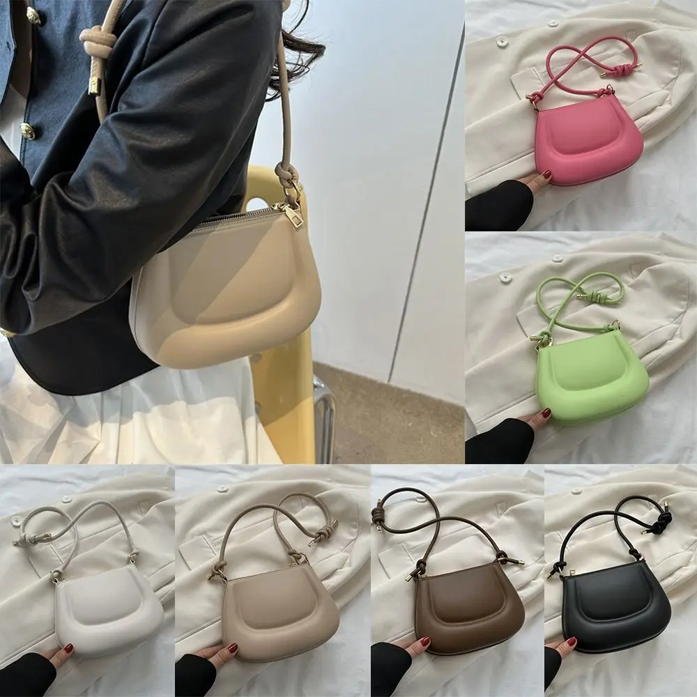 

Simple Design Simple PU Underarm Bag Casual Shoulder Bag Candy Color Solid Color Handbag Crossbody Bag Minority Design Women