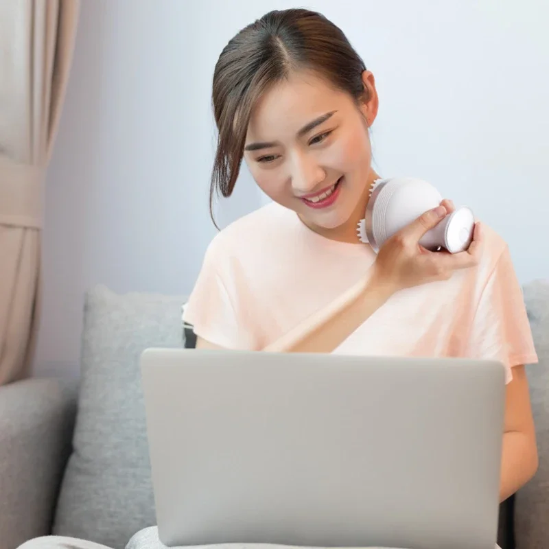 Portable Electric Cordless Hair Scalp Massager with Kneading 4 Massage Nodes Handheld Head Scratcher Massager Stress Relax