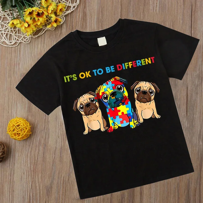 autism Boys T Shirt Short Sleeves Cotton Tops Girls Baby Children Clothing Summer Tshirt Dinosaur Tee Toddler Clothes 2-14 Years 5