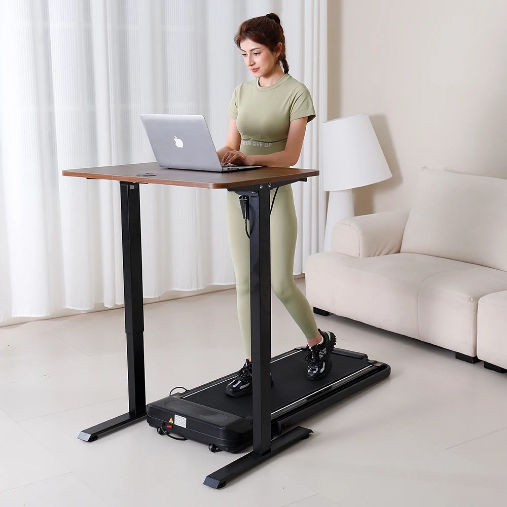 Esteira dobrável 2 em 1 ultrafina sob a mesa para escritório doméstico