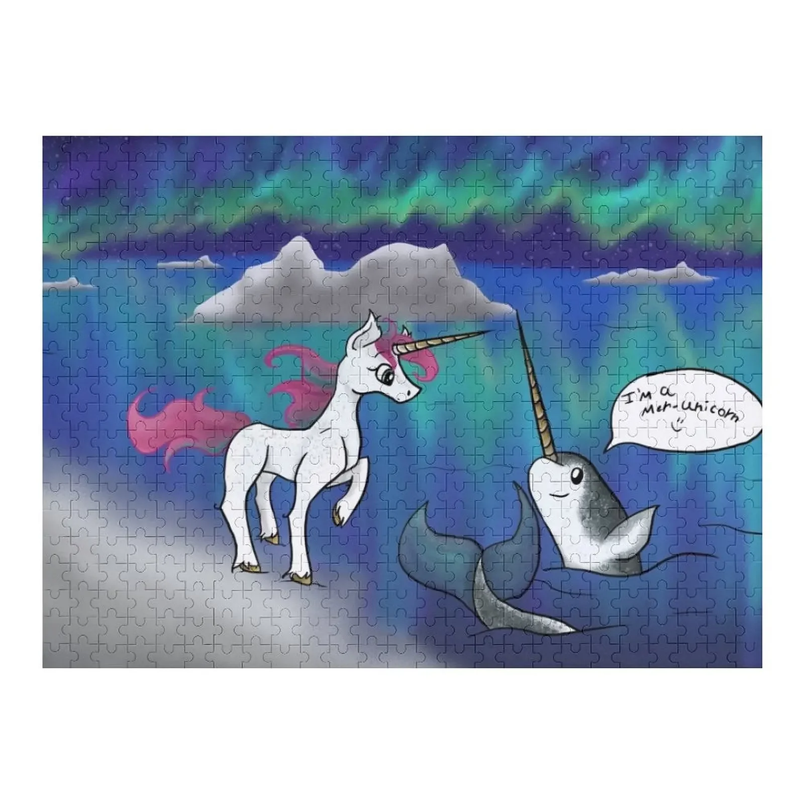 

Narwhals are Mer-unicorns! Jigsaw Puzzle Personalized Photo Gift Personalized Baby Object Puzzle