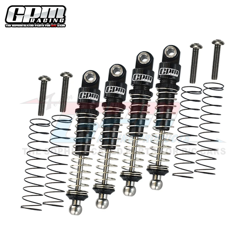 Amortisseurs Aluminium 120mm/140mm Pour Voiture 1/8 RC – Ensemble Avant/Arrière, Absorption Chocs, Pièces De Rechange Dorées