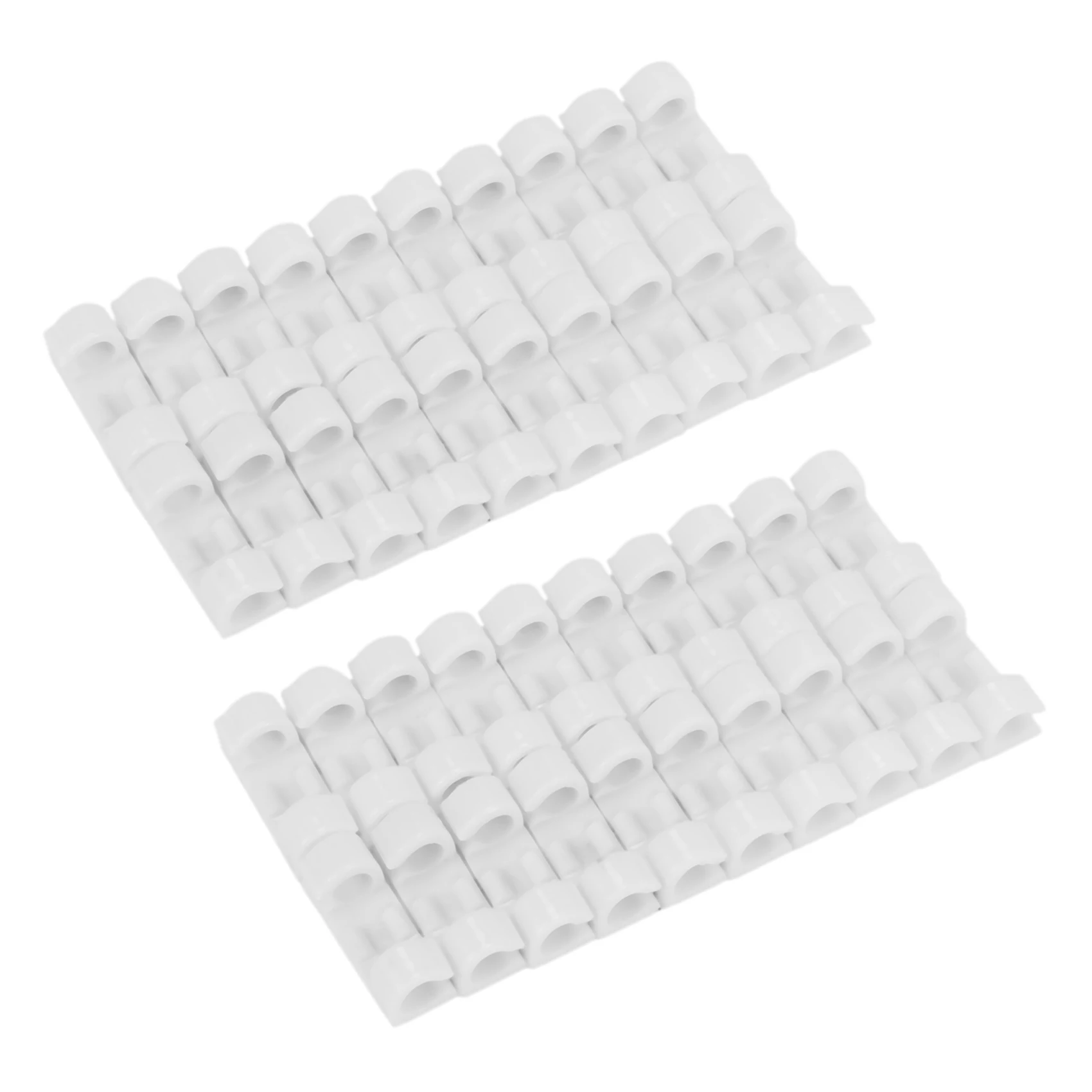 AB46-40Pcs/Lot 와이어 고정 클램프 클립 데스크탑 와이어 클리어 업 클립 홀더 클램프 케이블 클립 장치 USB 코드 클립(흰색)
