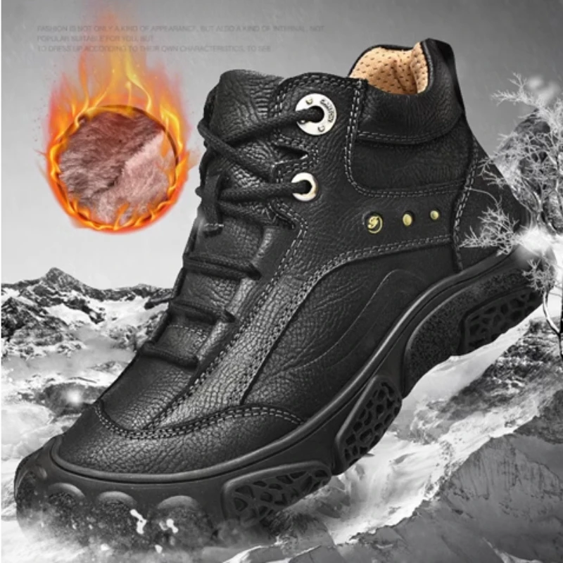 

Motorcycle Riding Shoes Men's Top Leather Anti Collision Waterproof Motorcycle Martin Boots Riding Boots Size 40-46