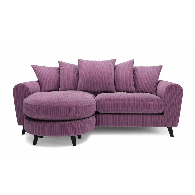 

Nordic Light Luxury Corduroy Fabric Corner Sofa Combination American Living Room Art-Sofa Art