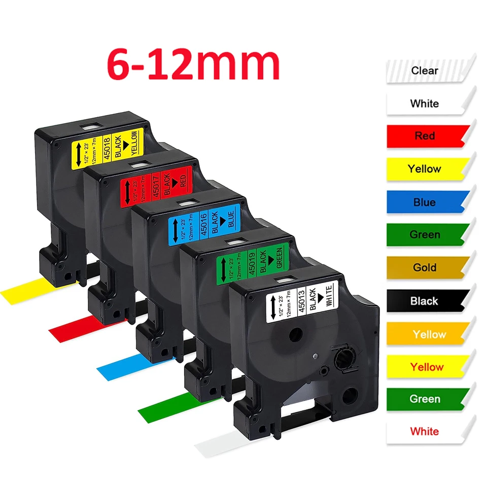 Cartuccia A Nastro Per Etichette Dymo Compatibile Di Alta Qualità 45013 Per Labelmanager Pnp/150/160/210D/280/350/420P/450/450D/500Ts/Pc 16595