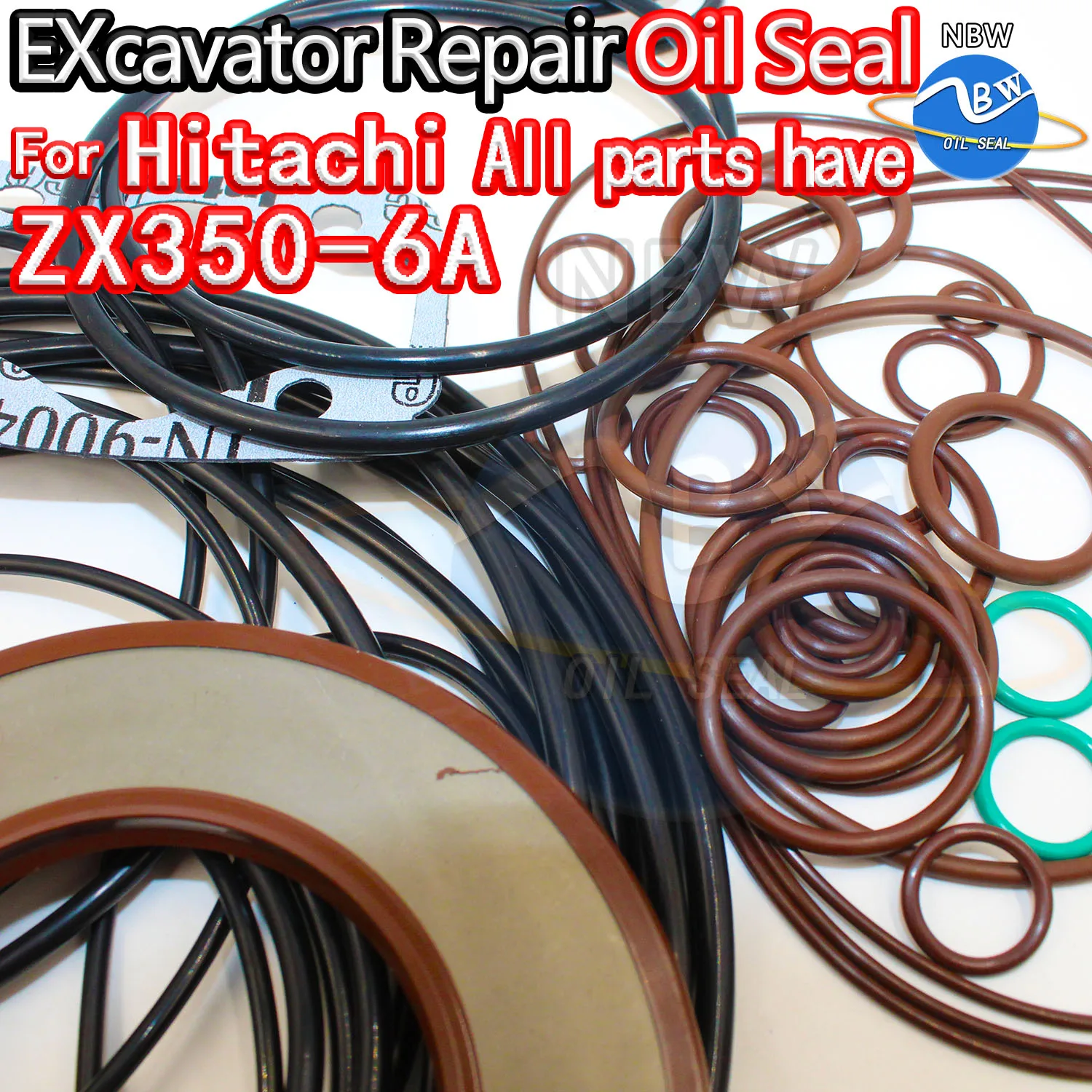 

For HITACHI ZX350-6A Excavator Oil Seal Kit High Quality Repair ZX350 6A Gasket Nitrile NBR Nok Washer Skf Service Track Spovel