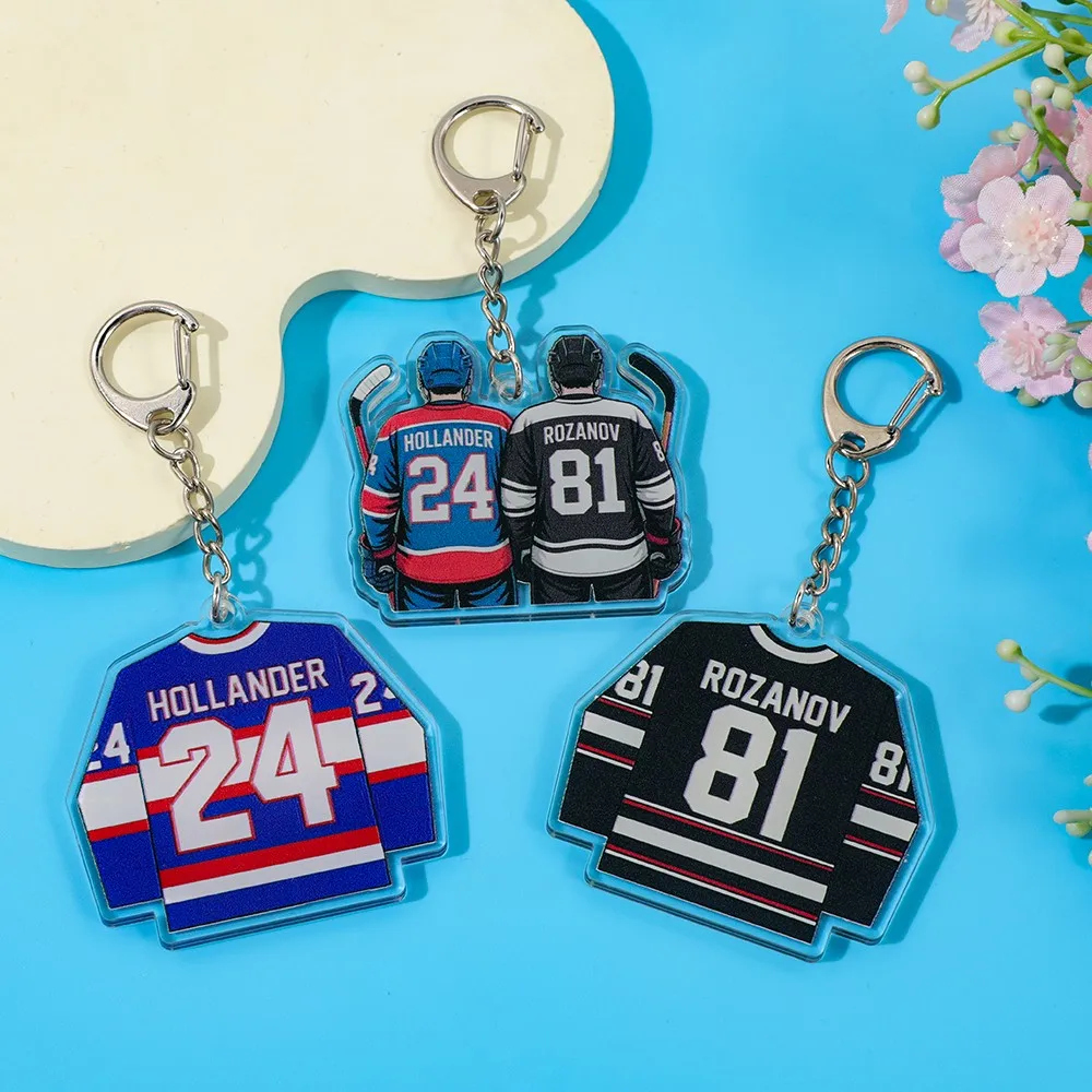 Heated Rivalry TV Show Keychain Accessories Bag - Mini Jersey Keyrings Fan Gifts