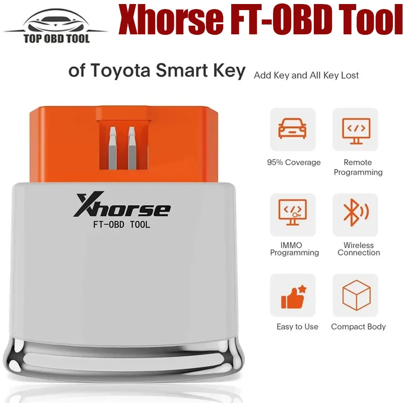 

Xhorse FT-OBD Tool for Toyota all key lost and Add Key XDMOT0GL MINI OBD TOOL work with VVDI KEY TOOL/MAX