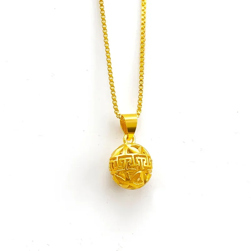24K 9999 Real Gold Yellow Gold Small Hydrangea Pendant, Ideal for Jewelry Lovers