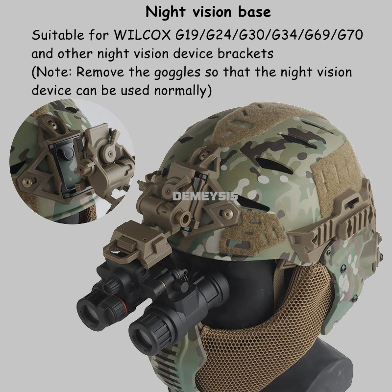 Airsoft Full Covered Helmets with Removable Mask Goggles Outdoor Hunting Tactical Wendy 3.0 Full Protection Helmet Training Gear - 6
