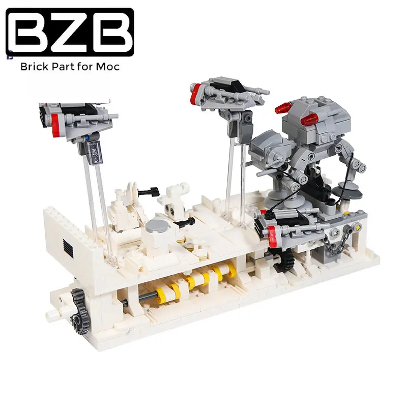 Bzb Moc Space Battle War Hoth Mini Dioramaals Building Blocks Distruttore Compatibile Star Plan Mattoni Giocattoli Bambini Regali Di Compleanno
