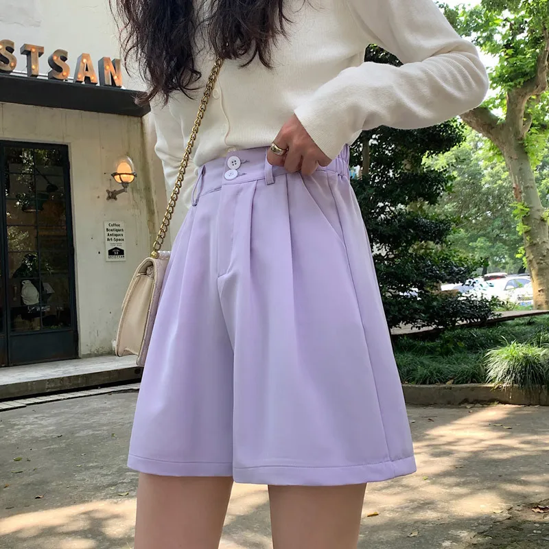 

Womens Shorts Summer Solid Color Loose Short Pants High Waist Sportswear Female 2021 Clothing Casual Fashion Shorts For Women Wo
