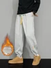 Winter Men's Sweatpants Warm Joggers Big Size 8XL 7XL 6XL Fleece Liner Cotton Sports Pants Colorfull Drawstring Thermal Trousers 3
