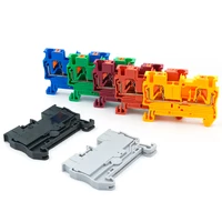 100Pcs PT 2.5 Spring Terminal Block 2.5mm DIN Rail Compact Electrical Wiring Secure Connection 2
