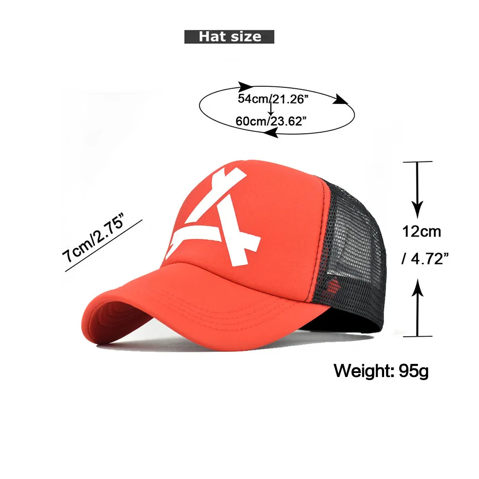Zomer Unisex Heren Vissen Baseball Caps Dames Ademend Mesh Snapback Hoeden Rood Zwart Casual Sport Hoeden 3D Print Cap_voghion.com