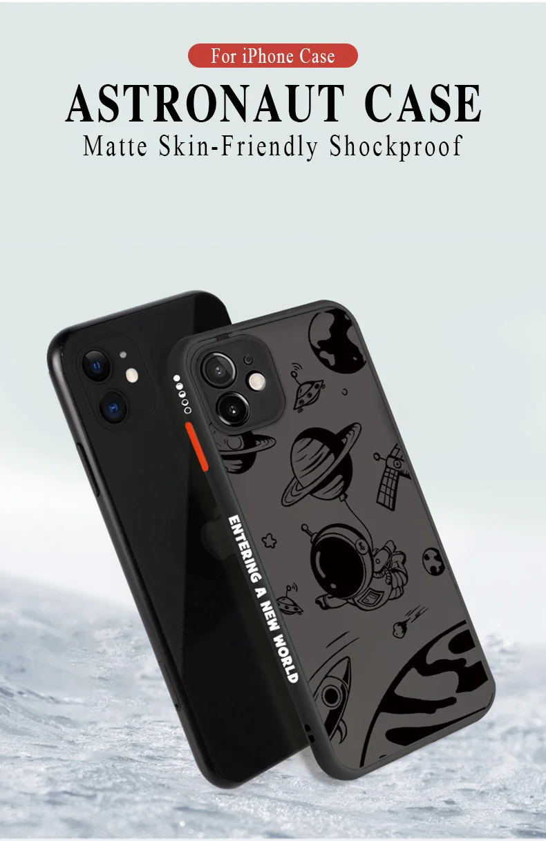 Cartoon Astronaut Hard Matte Case For Oneplus Nord 2 CE 5G Clear Cover For Oneplus 9 Pro 9R For One plus 9RT 1+9 8 1+8T 1+7T 6T samsung flip cover